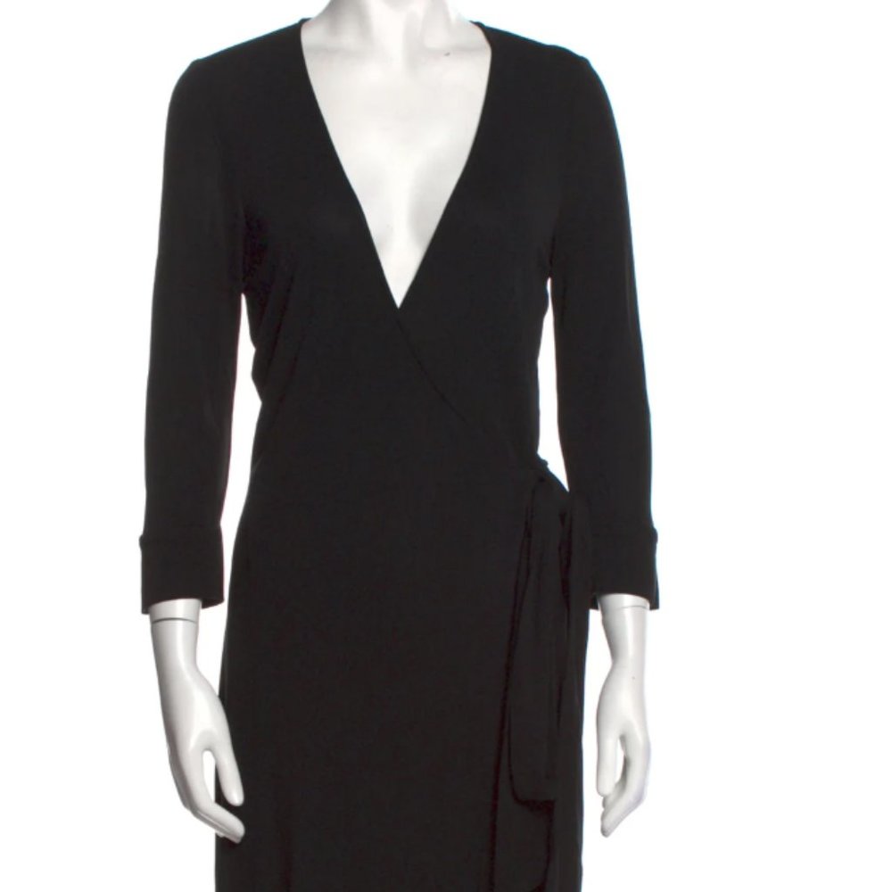 Diane Von Furstenberg Black Wrap Dress